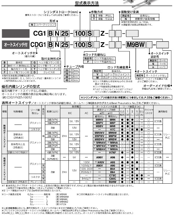 CG1_N,CDG1_Nシリーズ 型式表示方法2