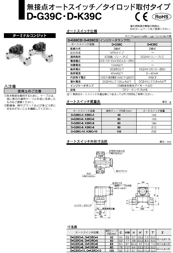 D-G39C/K39Cシリーズ 型式表示方法2