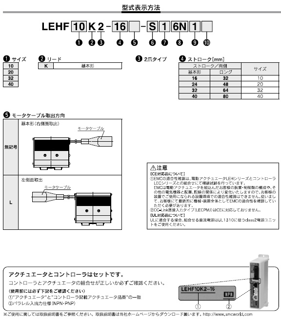 LEHFシリーズ 型式表示方法2