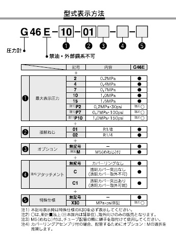 G46Eシリーズ 型式表示方法2