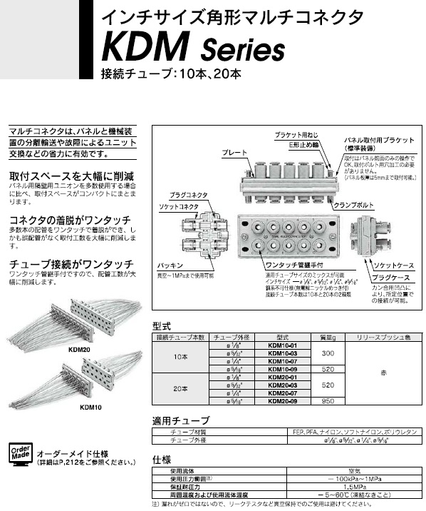 【SMC】空圧機器のエア機器通販.com | KDM - 角形マルチコネクタ - 補器(SMC)